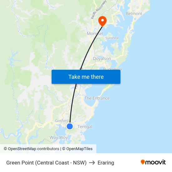 Green Point (Central Coast - NSW) to Eraring map