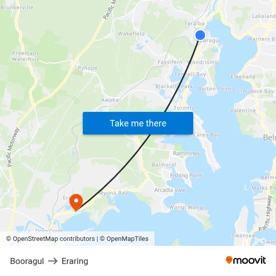 Booragul to Eraring map