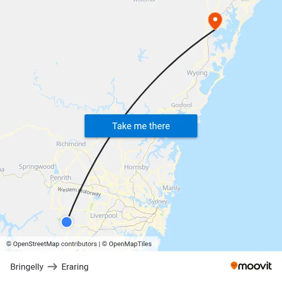 Bringelly to Eraring map