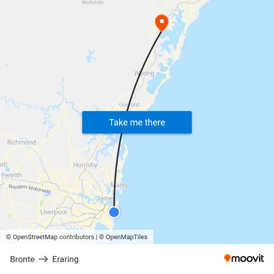 Bronte to Eraring map