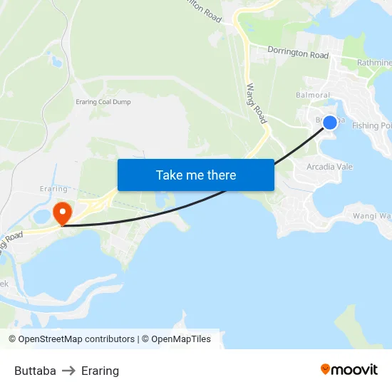 Buttaba to Eraring map