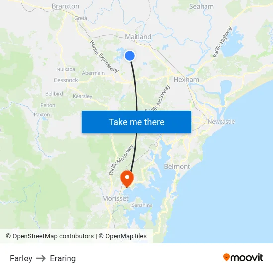 Farley to Eraring map