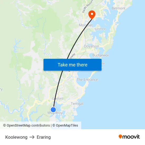Koolewong to Eraring map