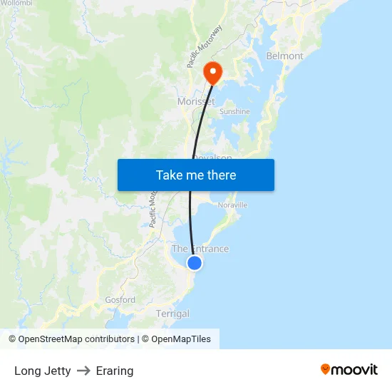Long Jetty to Eraring map