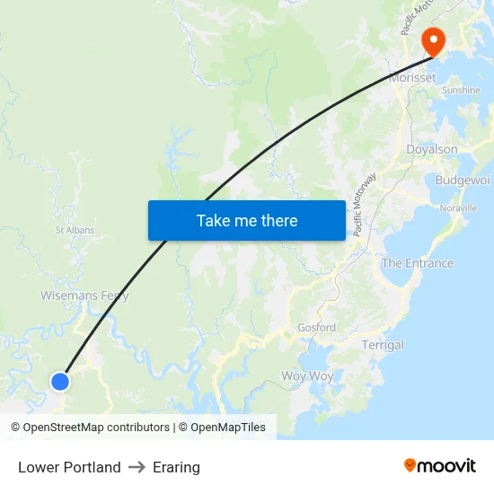 Lower Portland to Eraring map