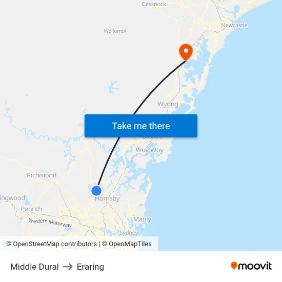 Middle Dural to Eraring map
