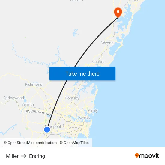 Miller to Eraring map
