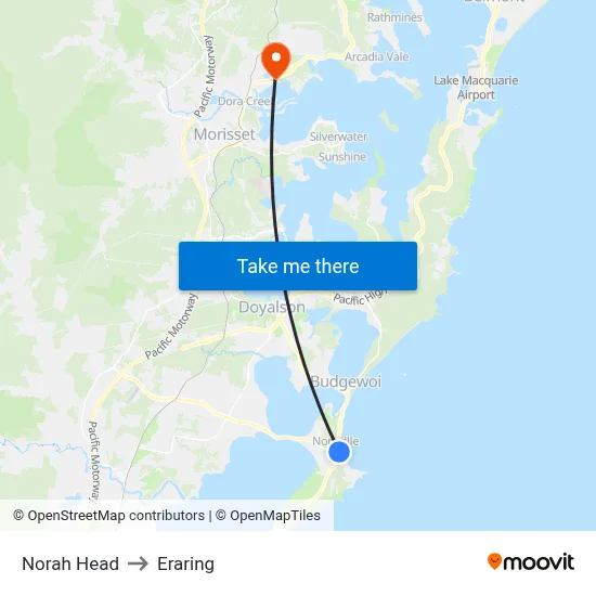 Norah Head to Eraring map