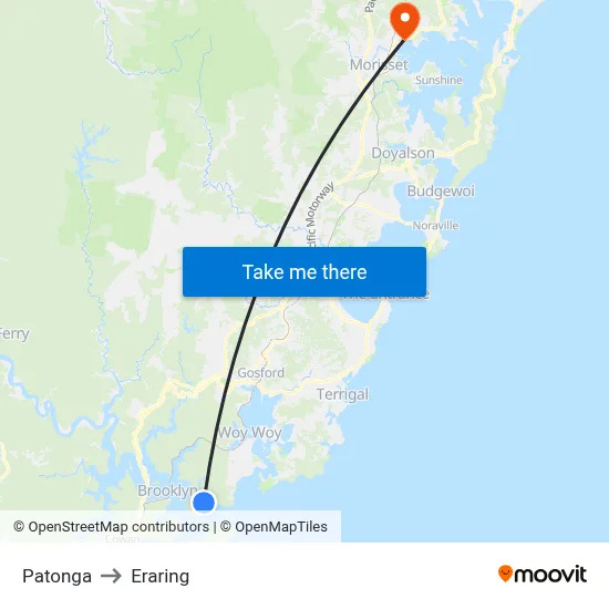 Patonga to Eraring map