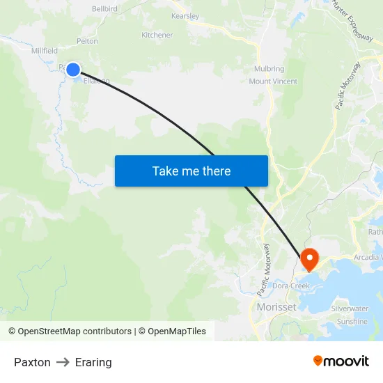 Paxton to Eraring map