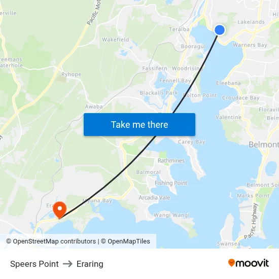Speers Point to Eraring map