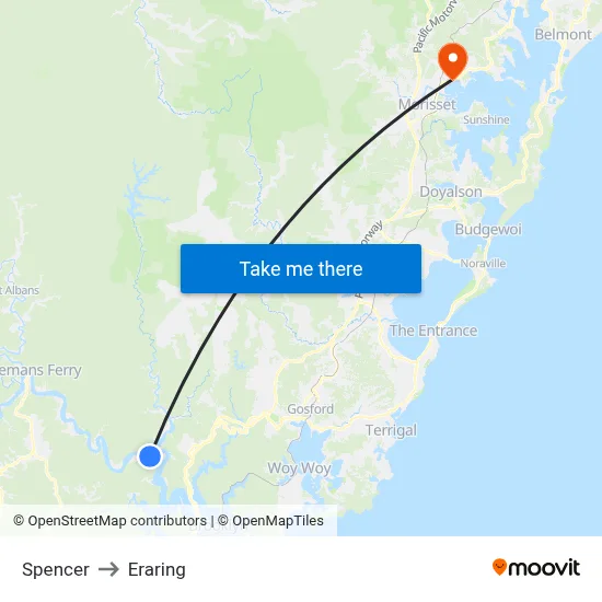 Spencer to Eraring map