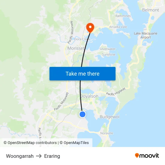Woongarrah to Eraring map