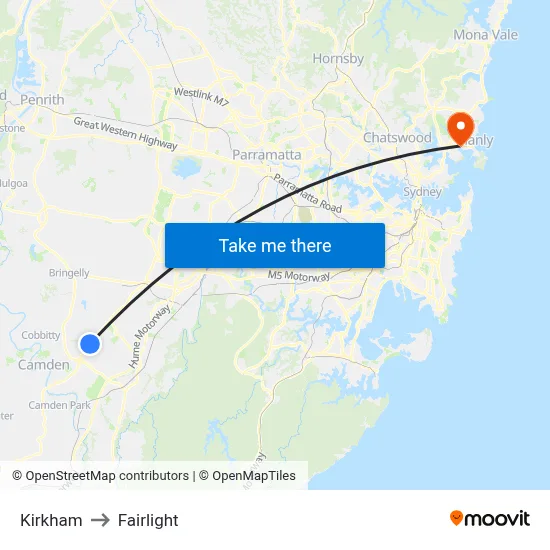 Kirkham to Fairlight map