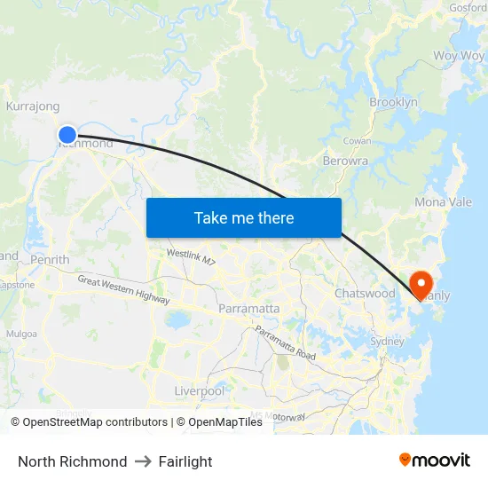 North Richmond to Fairlight map