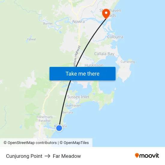 Cunjurong Point to Far Meadow map