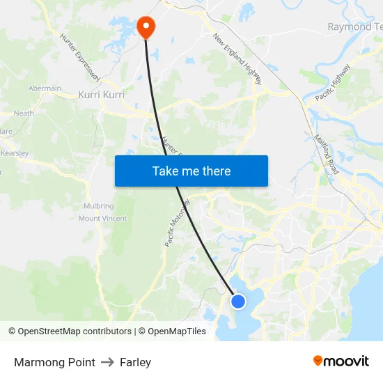 Marmong Point to Farley map