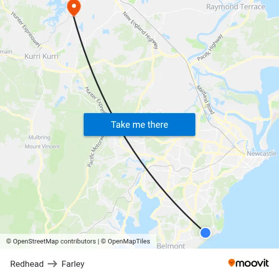 Redhead to Farley map