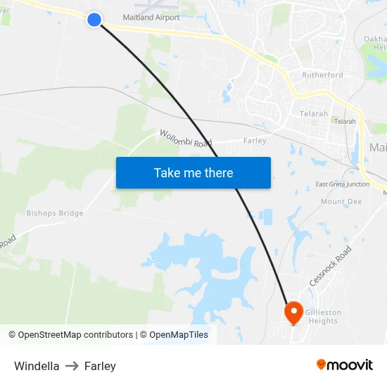 Windella to Farley map