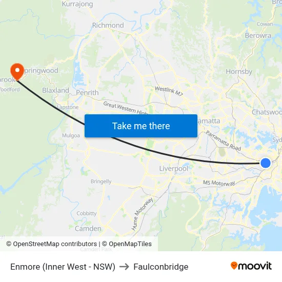 Enmore (Inner West - NSW) to Faulconbridge map