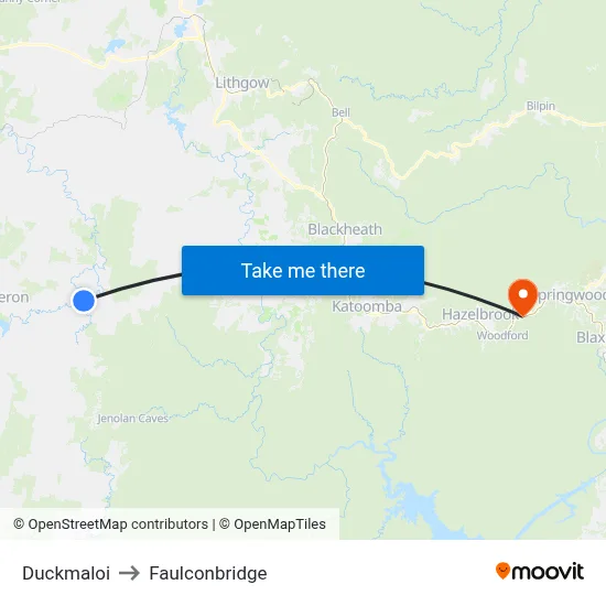 Duckmaloi to Faulconbridge map