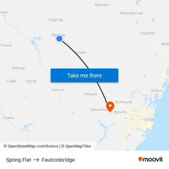Spring Flat to Faulconbridge map