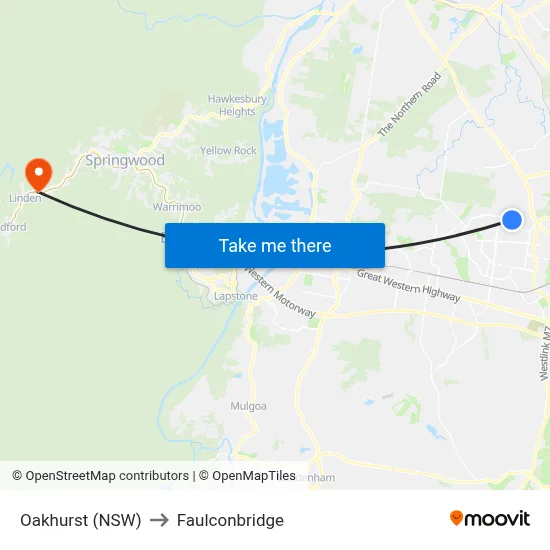 Oakhurst (NSW) to Faulconbridge map