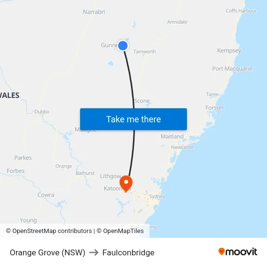 Orange Grove (NSW) to Faulconbridge map