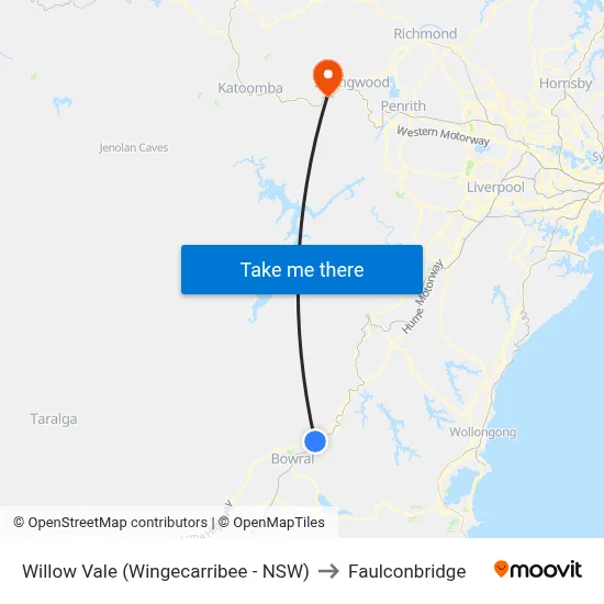 Willow Vale (Wingecarribee - NSW) to Faulconbridge map