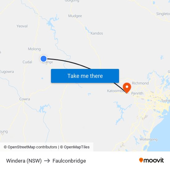 Windera (NSW) to Faulconbridge map