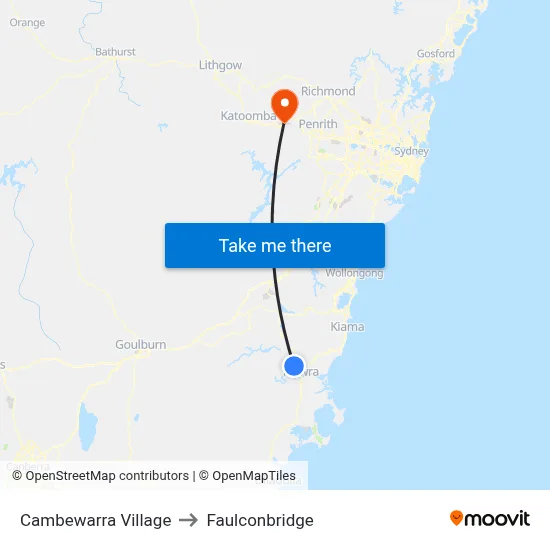 Cambewarra Village to Faulconbridge map