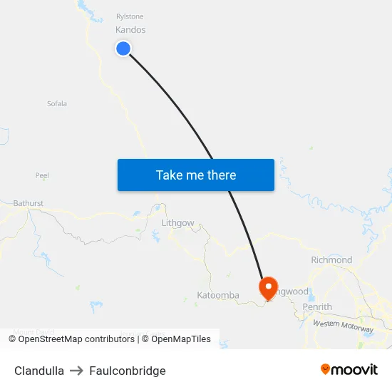 Clandulla to Faulconbridge map
