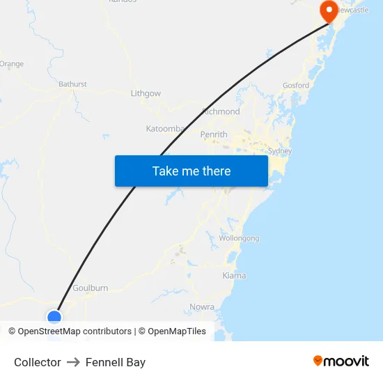 Collector to Fennell Bay map