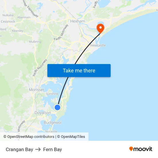 Crangan Bay to Fern Bay map