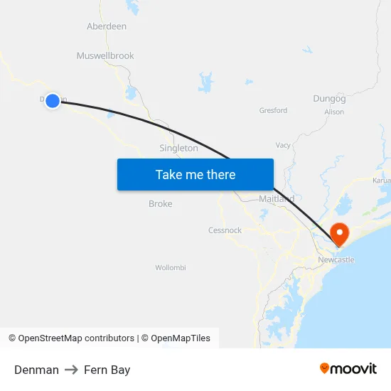 Denman to Fern Bay map