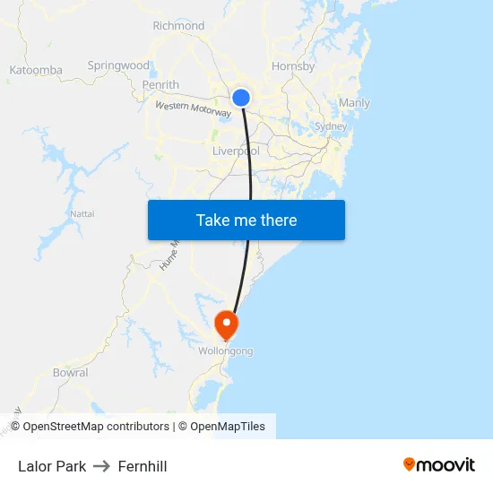 Lalor Park to Fernhill map