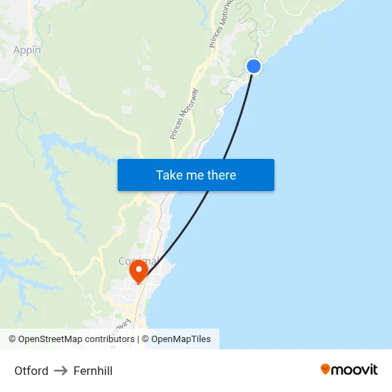 Otford to Fernhill map