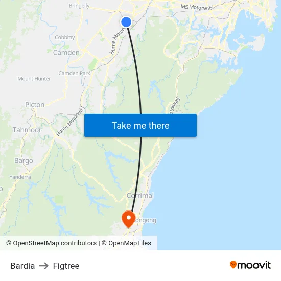 Bardia to Figtree map