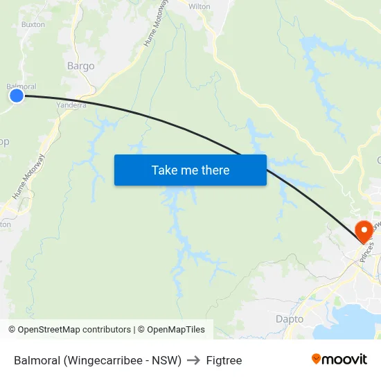 Balmoral (Wingecarribee - NSW) to Figtree map