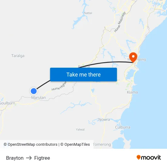 Brayton to Figtree map
