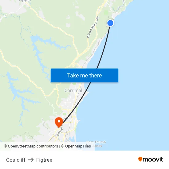 Coalcliff to Figtree map