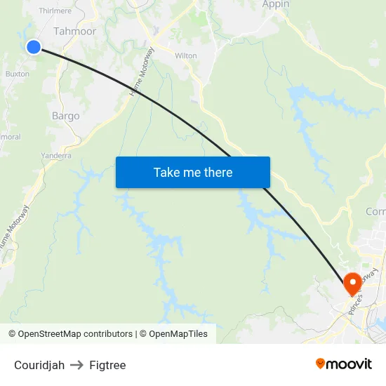 Couridjah to Figtree map