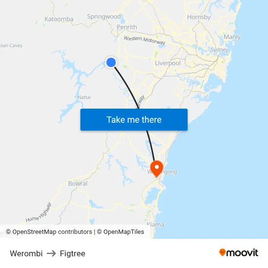 Werombi to Figtree map