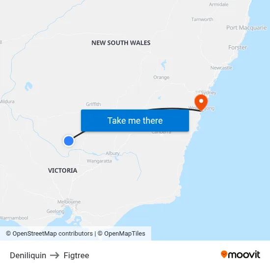 Deniliquin to Figtree map