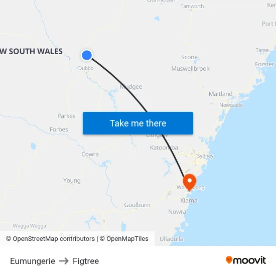 Eumungerie to Figtree map