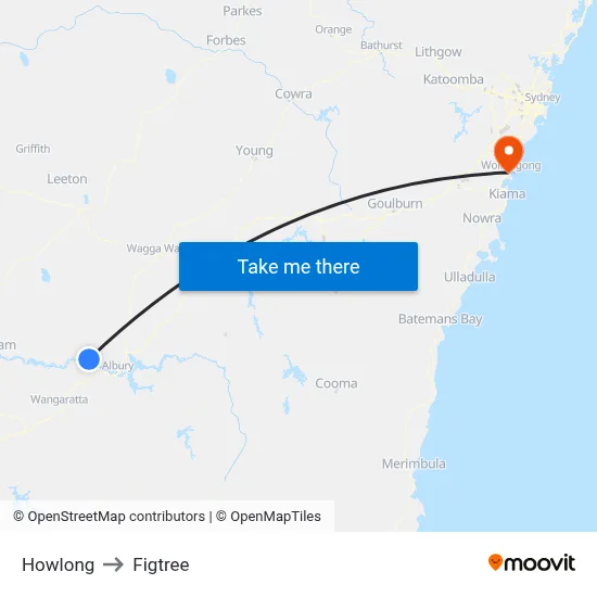 Howlong to Figtree map