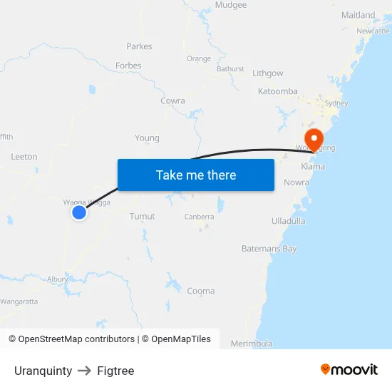 Uranquinty to Figtree map