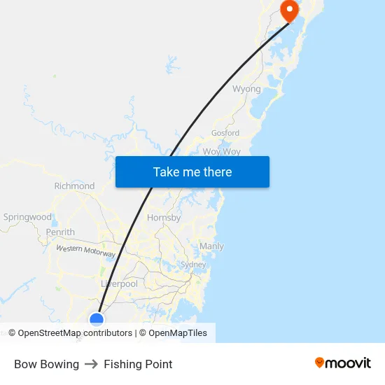 Bow Bowing to Fishing Point map