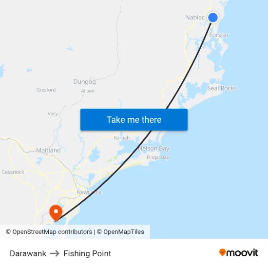 Darawank to Fishing Point map