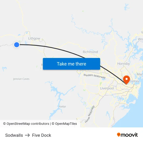 Sodwalls to Five Dock map
